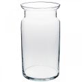 Floristik24 Vase en verre, vase déco, verre bougie Ø15.5cm H28cm