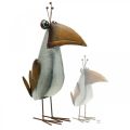 Floristik24 Figurine de décoration, oiseau en métal, corbeau, décoration en métal 43cm