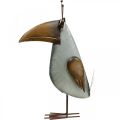 Floristik24 Figurine de décoration, oiseau en métal, corbeau, décoration en métal 43cm