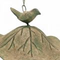 Floristik24 Bain d&#39;oiseau suspendu en métal Bain d&#39;oiseau jardin aspect antique H28cm