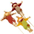 Figurine d'épouvantail en tissu sur tige 60 cm pour décoration d'automne | Floristik24.fr