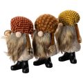 Floristik24 Set de 3 figurines lutins avec barbe et bonnet en feutre, 10 cm, multicolore pour décoration intérieure
