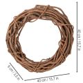 Couronne en osier naturel 40 cm pour créations florales | Floristik24.fr