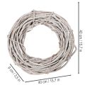 Couronne en branches de saule blanchies 40 cm | Floristik24.fr