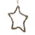Floristik24 Décoration de Noël étoiles étoiles d&#39;orme à suspendre blanc lavé 20cm 4pcs