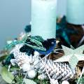 Floristik24 Décoration de Noël merle avec clip bleu, paillettes assorties 3pcs