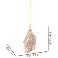 Ensemble de 4 décorations en plastique style pain d'épices - Renne, bonhomme, flocon, maison, 7 cm | Floristik24.fr