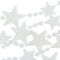 Floristik24 Chaîne de sapin de Noël avec étoiles blanches 2.7m