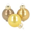 Floristik24 Boules de Noël mini brillantes en verre 3 cm set 22 pièces