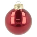 Boules de Noël en verre 6 cm rouges et roses, set de 24 pièces | Floristik24.fr