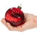 Boules de Noël en Verre Rouge 8 cm Lot de 12 | Floristik24.fr