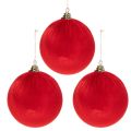 Boule de Noël Velours Rouge