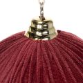 Boule de Noël en velours bordeaux Ø20cm x3 | Floristik24.fr