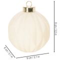 Boules de Noël en plastique blanc crème 8 cm lot de 12 | Floristik24.fr
