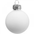 Boules de Noël en verre boule en verre blanc mat/brillant Ø4cm 60p