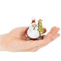 Figurine de Père Noël avec décoration de sapin de Noël, 7 cm, lot de 2 | Floristik24.fr