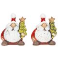 Figurine de Père Noël avec décoration de sapin de Noël, 7 cm, lot de 2 | Floristik24.fr