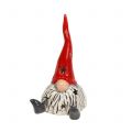 Floristik24 Gnome de Noël rouge, gris avec lumière 1pc