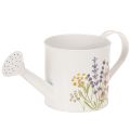 Floristik24 Arrosoir en métal blanc à motif floral, 13,5 cm, pot décoratif