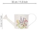 Arrosoir en métal blanc à motif floral, 13,5 cm, pot décoratif | Floristik24.fr