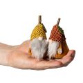 Ensemble de 6 figurines de gnome avec bonnet tricoté et gland, 10 cm | Floristik24.fr
