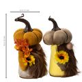 Figurines de citrouille lutins d'automne avec tournesol en tissu 16 cm lot de 2 | Floristik24.fr