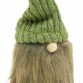 Floristik24 Gnome avec chapeau de laine vert 21cm 2pcs