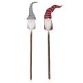 Figurines décoratives lutins en bois et tissu sur piquet 46 cm 6 pièces | Floristik24.fr