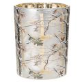 Photophore en verre motif
