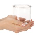 Set de 3 vases cylindriques en verre transparent 10 cm | Floristik24.fr