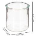Set de 3 vases cylindriques en verre transparent 10 cm | Floristik24.fr