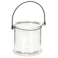 Floristik24 Photophore en verre suspendu Ø12 cm H12,5 cm - Lot de 2
