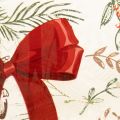 Photophore en verre avec ruban rouge et branches d'hiver, 15 cm | Floristik24.fr