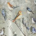 Photophore en verre avec oiseaux, design hivernal, 12 cm | Floristik24.fr