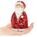 Figurine décorative de Père Noël servant de porte-bougie chauffe-plat avec étoiles, décoration de table, 15 cm | Floristik24.fr