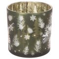 Photophore en verre motif