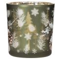 Lot de 2 photophores en verre