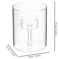 Photophore en verre transparent avec support pour bougie chauffe-plat, 11 cm | Floristik24.fr