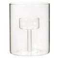 Photophore en verre transparent avec support pour bougie chauffe-plat, 11 cm | Floristik24.fr