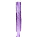 Floristik24 Ruban cadeau ruban décoratif à pois violet 10mm 25m
