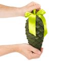 Zapfen décoratifs artificiels avec ruban et nœud 23 cm vert 3 pièces | Floristik24.fr