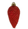 Floristik24 Cônes de décoration de sapin rouge 9cm 6pcs