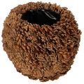 Floristik24 Cache-pot décoratif en pommes de pin rond 27 cm marron naturel