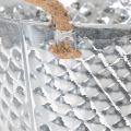 Pot en zinc motif losanges