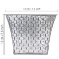 Cache-pot en métal à motif losange 15 cm | Floristik24.fr