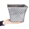 Cache-pot en métal à motif losange 15 cm | Floristik24.fr