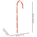 Zanneau en plastique imitation sucre 60 cm rouge et blanc lot de 3 | Floristik24.fr