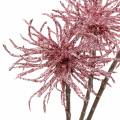 Floristik24 Branche de clématite artificielle rose avec paillettes 46cm