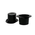 Floristik24 Cylindre déco noir, réveillon, chapeau en cache-pot H5.5cm 12pcs