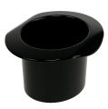 Floristik24 Cylindre déco noir, réveillon, chapeau en cache-pot H5.5cm 12pcs